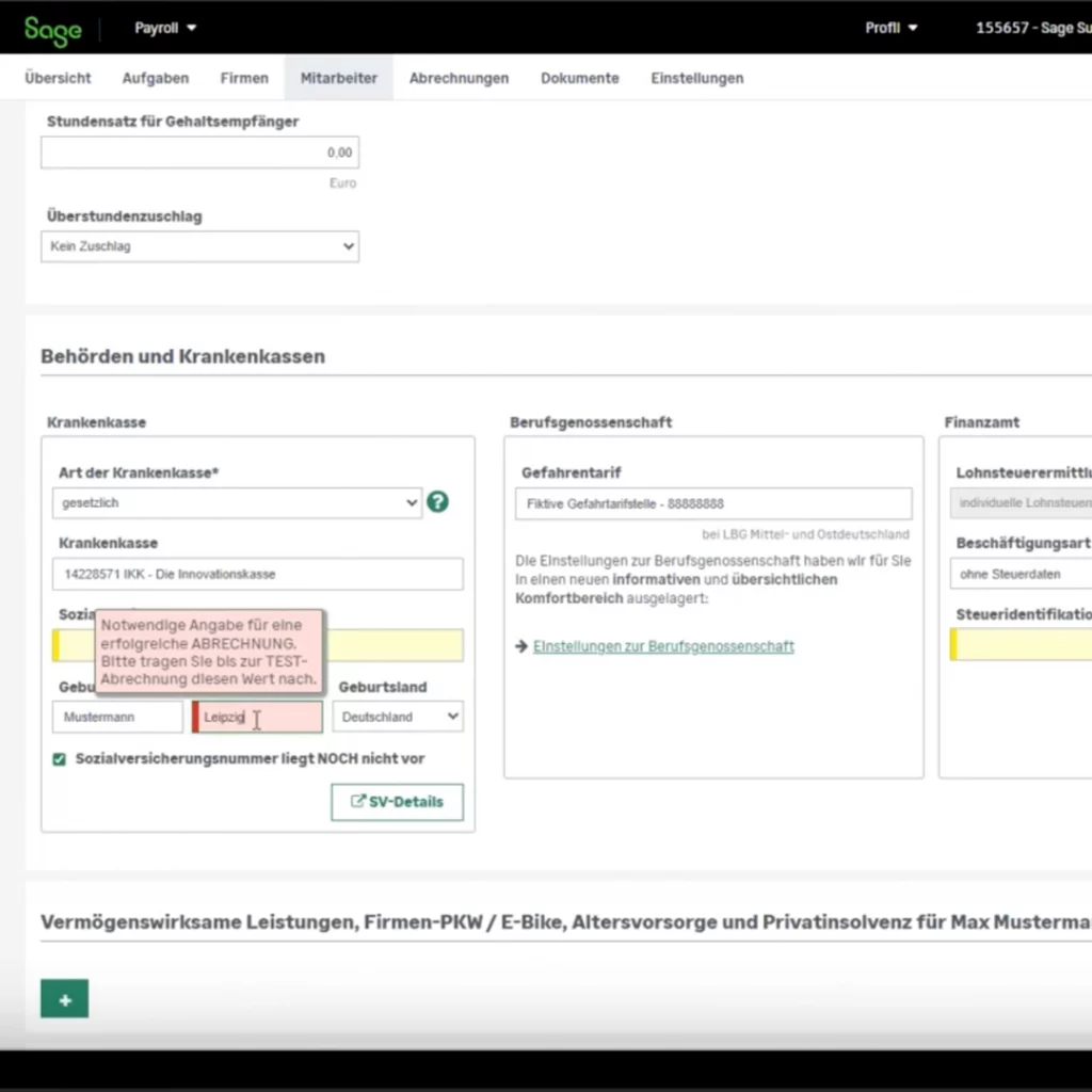 Essential mitarbeiter daten lohnabrechnung